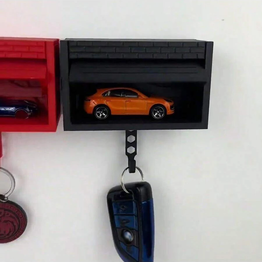 Nuevo organizador de llaves impreso en 3d, soporte para llaves de garaje de coche con puerta de apertura, soporte para colgar en la pared, fácil instalación, decoración de pared - imagen 3