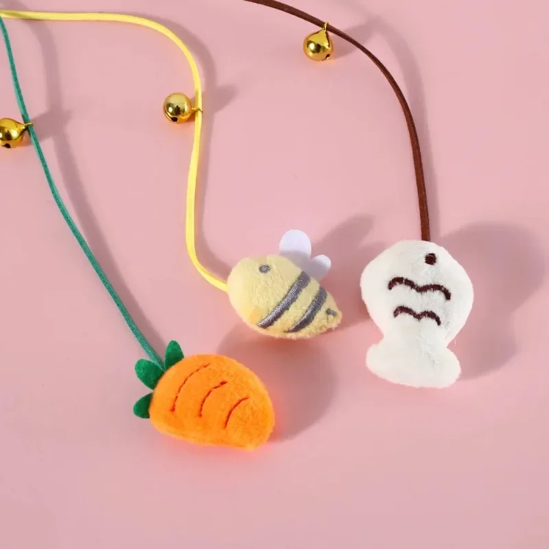 Juguetes de peluche de dibujos animados para gatos con campana, palo divertido para gatos, adornos de elementos navideños, juguete interactivo para mascotas, accesorios para gatos, juguetes para gatitos - imagen 4