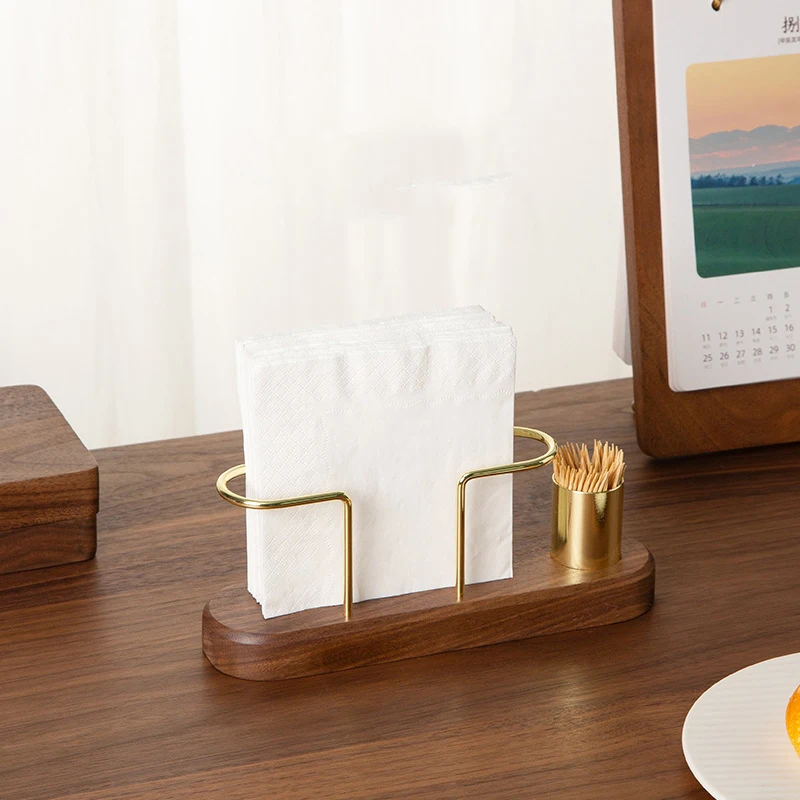 Organizador de escritorio • Suministros de vajilla Soporte de papel tisú • Servilletero Caja de pañuelos Almacenamiento de palillos de dientes - imagen 4