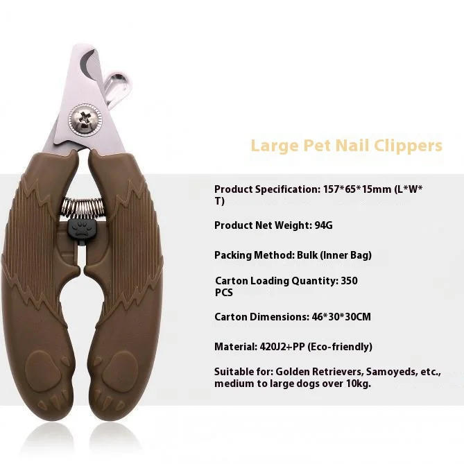 Cortauñas para mascotas con forma de oso para gatos y perros, herramienta de aseo de acero inoxidable con protector de seguridad - imagen 4