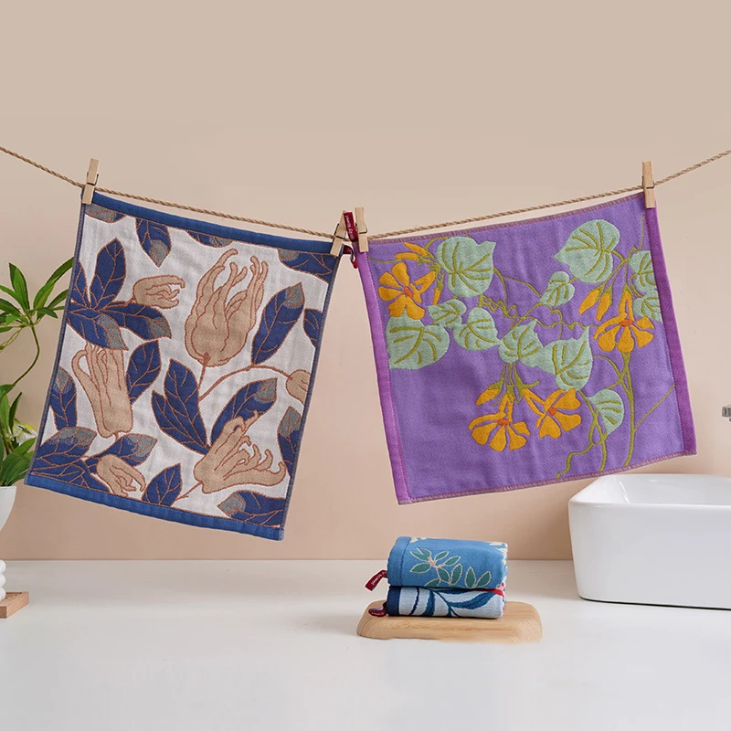 Toalla de mano grande de 34x40cm, toalla de cocina de 4 capas de gasa de algodón puro, paño para platos, toalla de té decorativa de secado rápido para el hogar y el restaurante - imagen 5