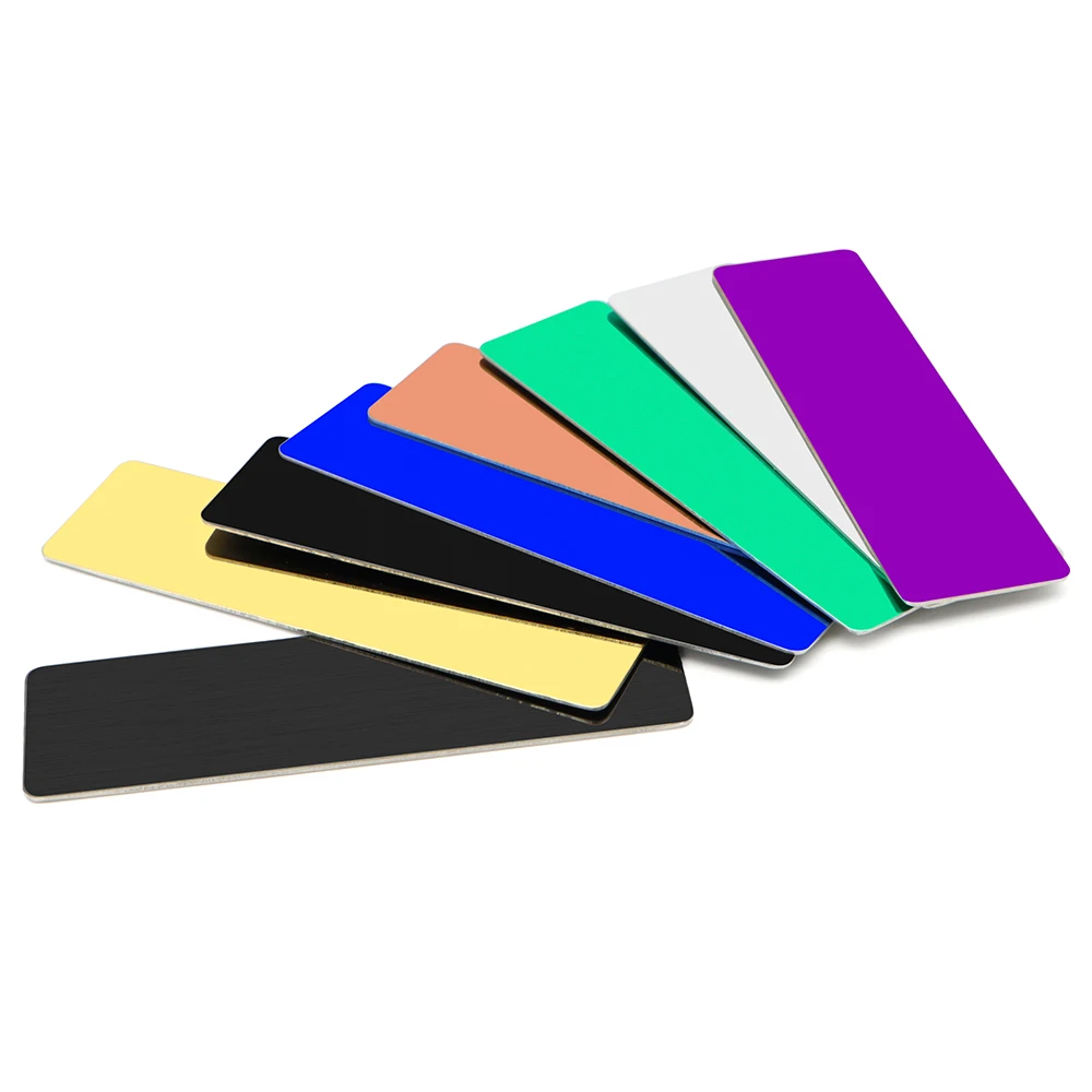 KIYUE 100 Uds 7x2cm etiqueta de identificación de perro con nombre de acero inoxidable acabado cepillado en blanco para salón de belleza etiqueta de identificación de empleado al por mayor - imagen 5