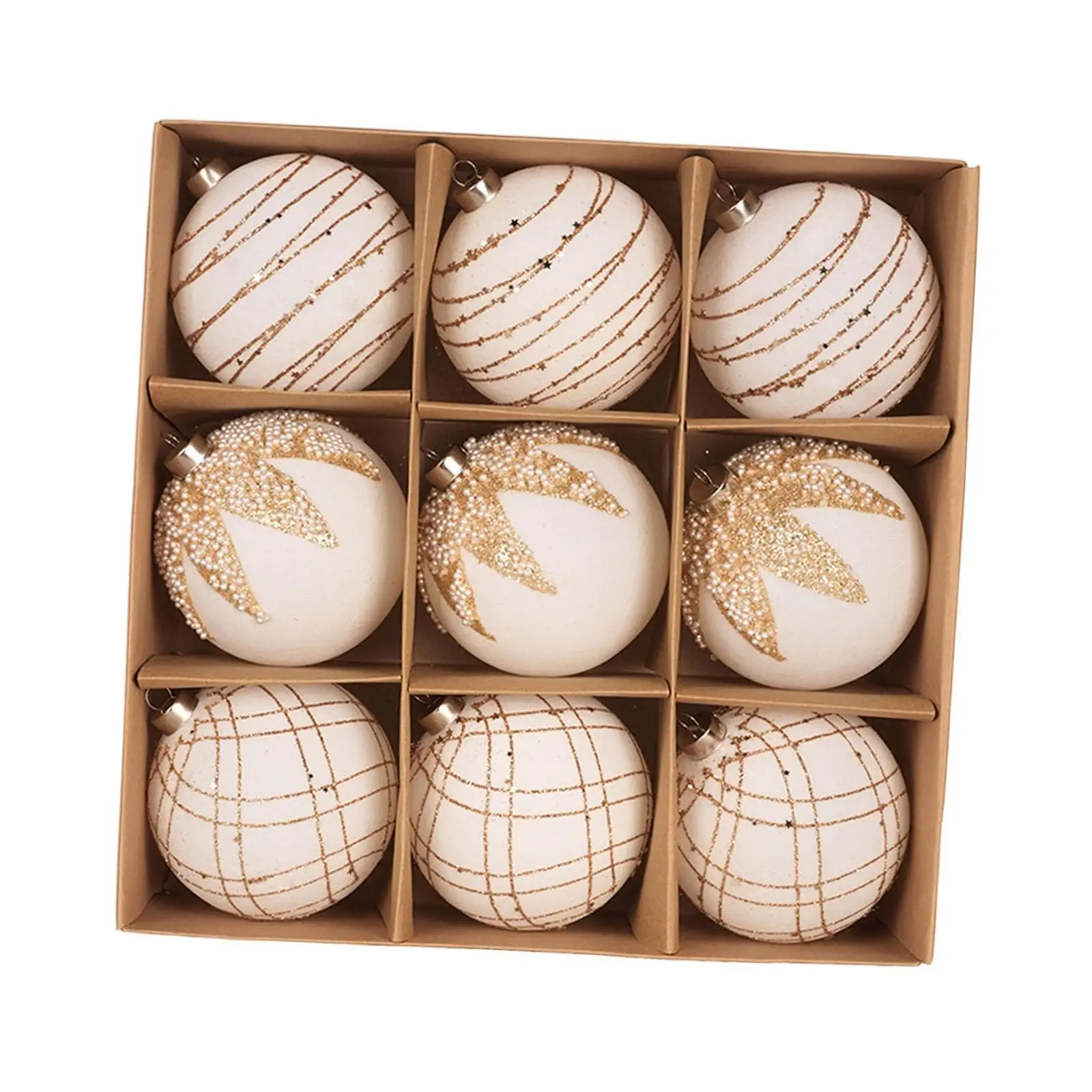 Flocked Christmas Balls Ornaments Ball Pendants Lightweight Christmas Tree Decorations for Yard Celebration Indoor Restaurant Flocked Christmas Balls Ornaments Ball Pendants Lightweight Christmas Tree Decorations for Yard Celebration Indoor Restaurant
