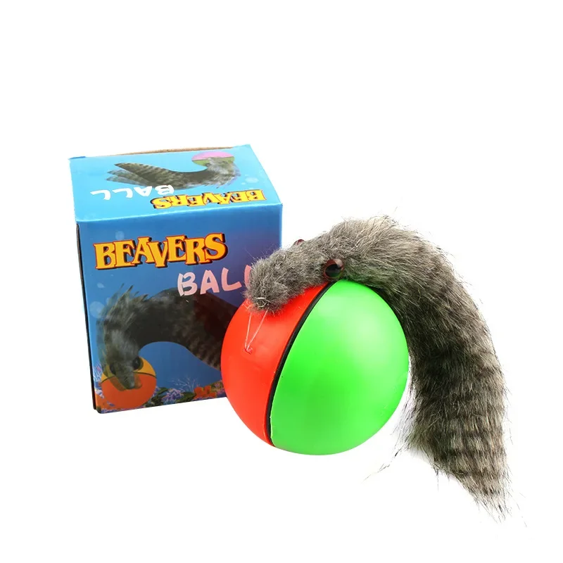 1 unidad de juguetes para gatos, castor, comadreja, Motor rodante, pelota de juguete para mascotas, gato, perro, pelota eléctrica para gatos, diversión, cazador móvil, Color aleatorio - imagen 5