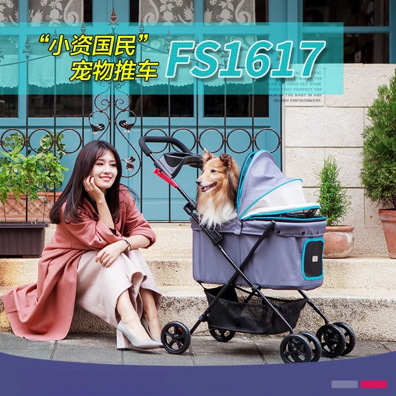 Cochecitos para mascotas, suministros para mascotas, cochecitos de viaje para perros y gatos, suministros plegables para perros - imagen 3