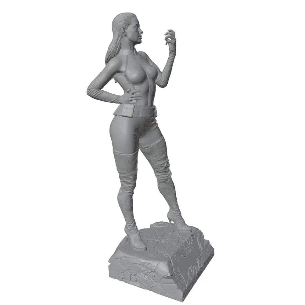 Figura coleccionable anime GK 1/24 - miniatura 3D gris, sin montar - imagen 2