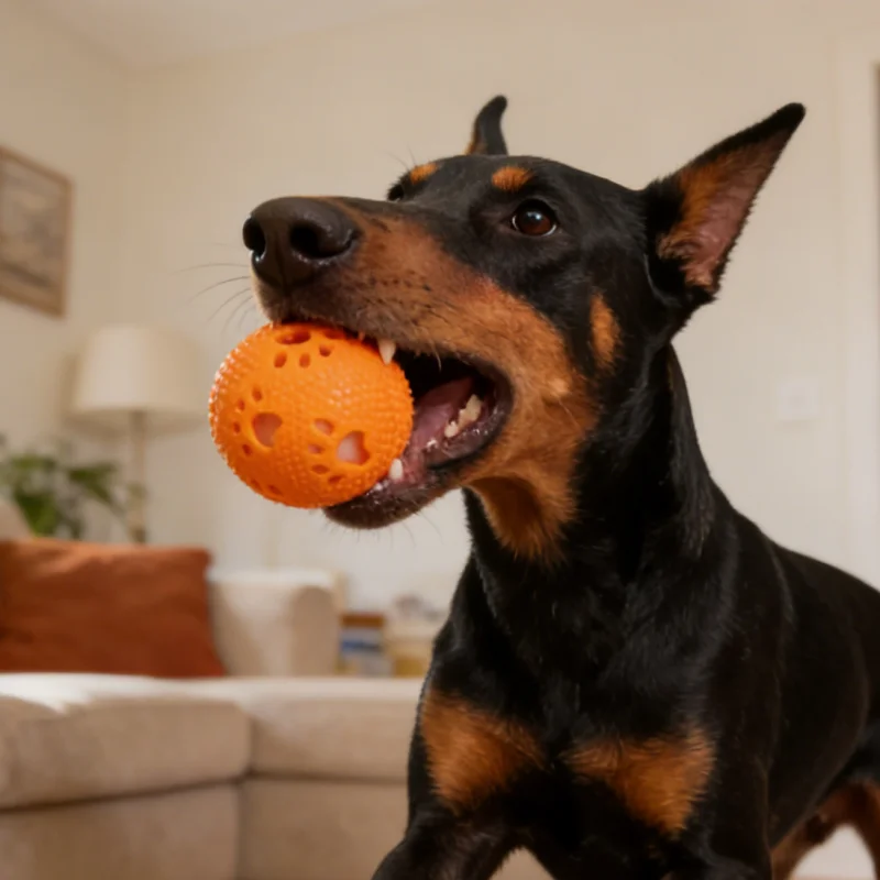 Pelota luminosa TPR para perros – Juguete masticable resistente - imagen 3