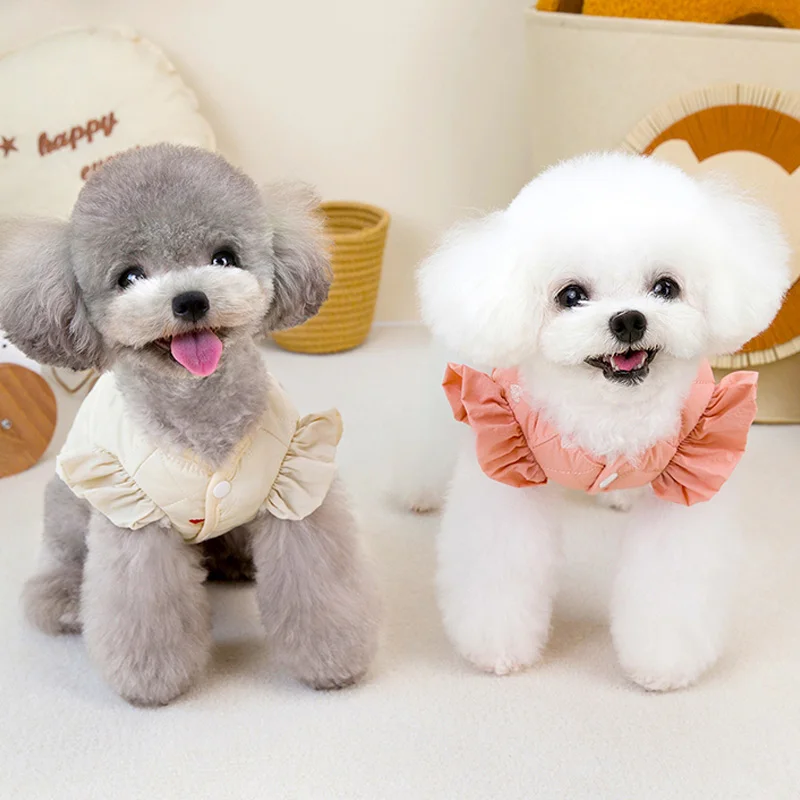 Chaleco cálido de invierno para perros, chaqueta bonita para cachorros con anillo en D, ropa gruesa para mascotas para perros pequeños y medianos, ropa para Yorkie Chihuahua - imagen 3