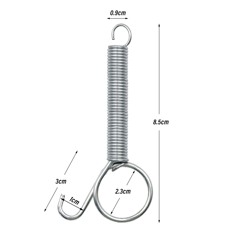 Gancho de resorte para puerta de jaula de 8,5 cm, accesorios de jaula de Metal, ganchos, resorte de fijación de tensión resistente para jaulas de alambre de conejo/pájaro/Hamster, 5/10 Uds. - imagen 5