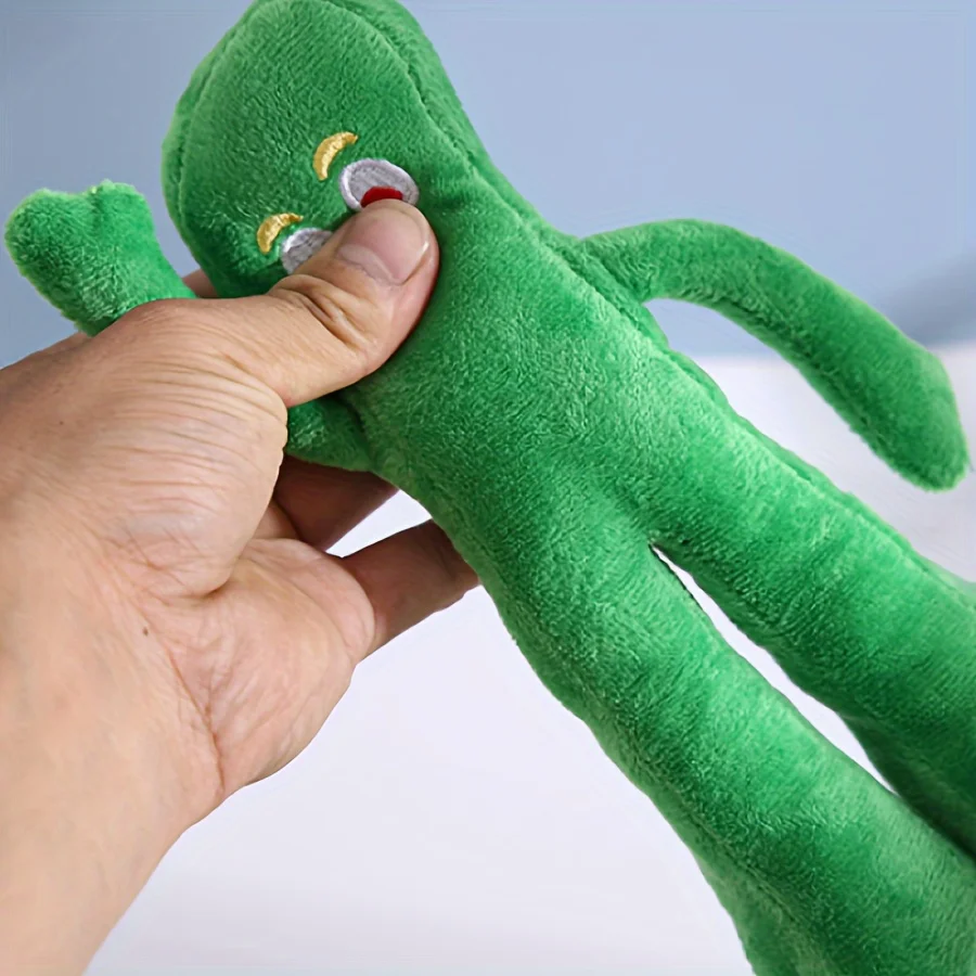 Juguete para perros con chirrido de peluche de dibujos animados verdes, tela duradera, raza media recomendada, sin necesidad de batería, 1 ud. - imagen 3