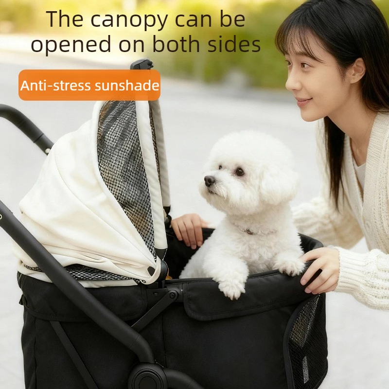 Carrito plegable para perros y gatos pequeños y medianos - paseo - imagen 3