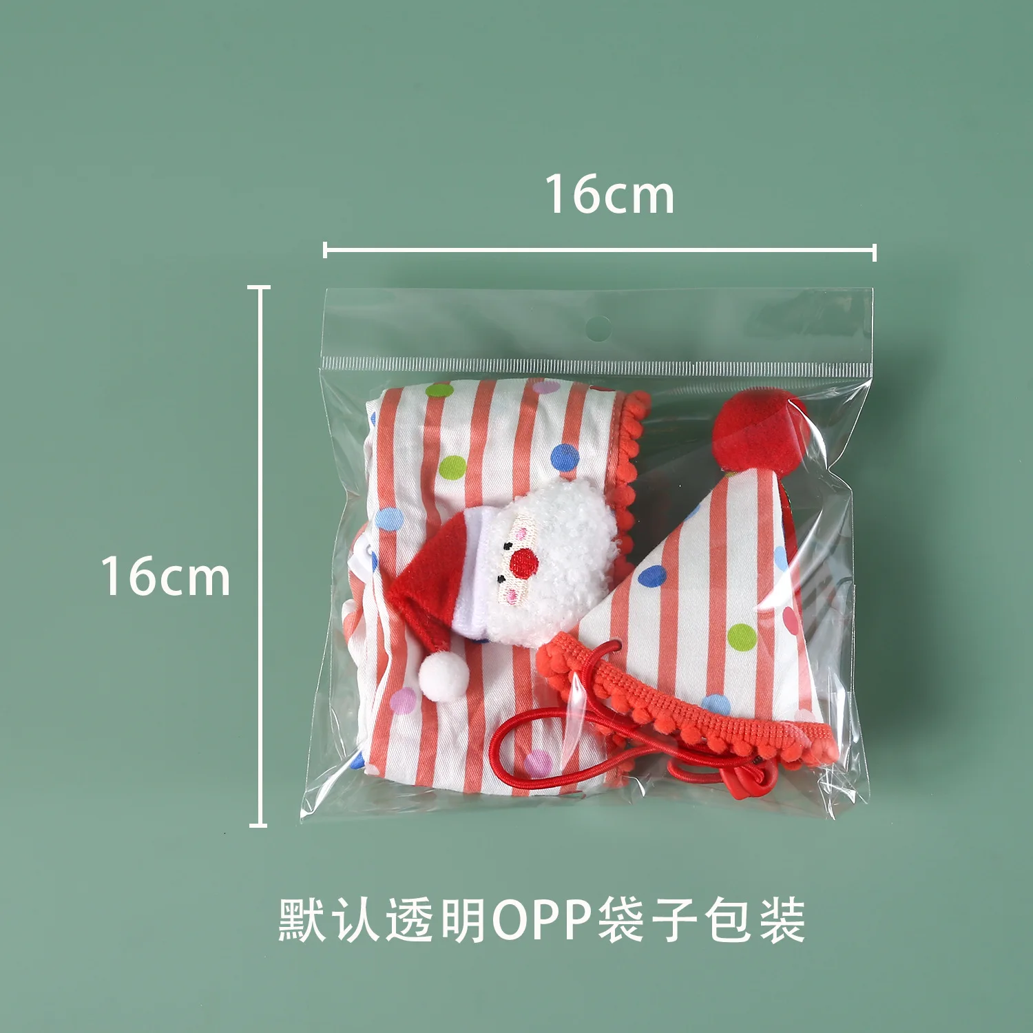 Bufanda a rayas de otoño e invierno para mascotas, conjunto de encaje navideño para mascotas, árbol de Navidad, Collar de Papá Noel, sombrero, accesorios para perros y gatos - imagen 4