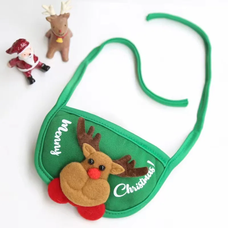 Gorro navideño para mascotas con astas de dibujos animados, toalla de Saliva para perros y gatos, suministros de vestir, bufanda, decoración navideña para mascotas, ropa, productos para mascotas - imagen 5