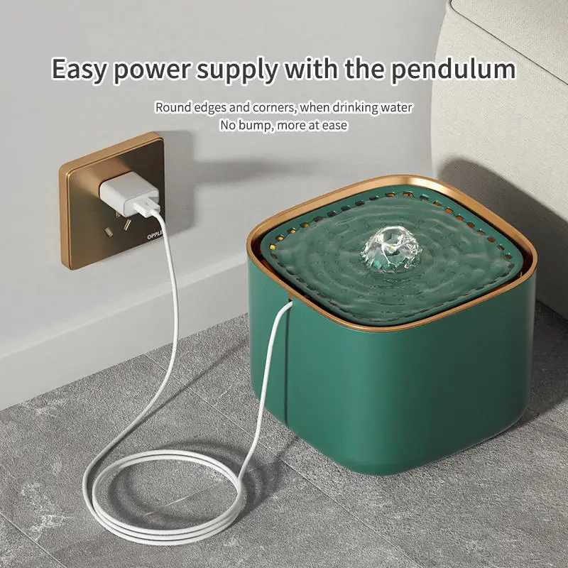 Fuente de agua automática para gatos de 3L con filtro de recircular de luz LED, alimentador de agua silencioso eléctrico USB, dispensador de agua potable para mascotas