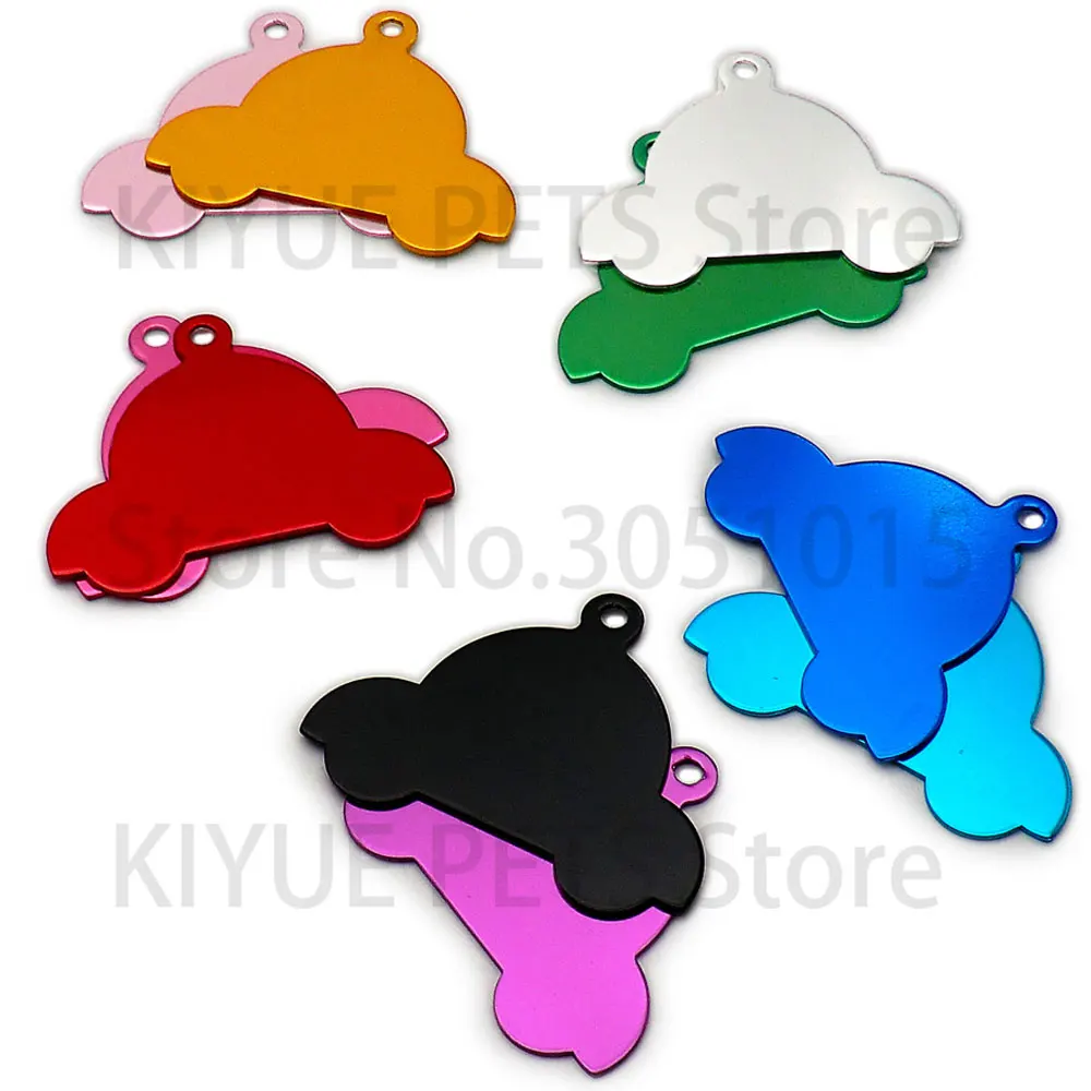 Placa de identificación personalizada para mascotas, etiqueta de identificación para perros, grabado DIY, llavero de aluminio para llave de coche, venta al por mayor, 20 piezas - imagen 2
