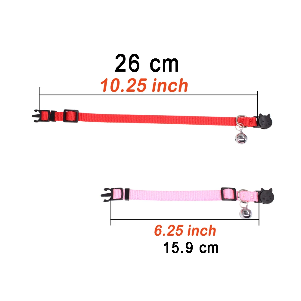 Collar de gato personalizado, respaldo de seguridad, cara de dibujos animados de gato bonito, grabado de identificación personalizado, nailon ajustable para collar de gatitos - imagen 4