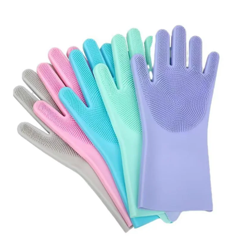 Guantes de aseo para mascotas, champú de baño, guante mágico, guante de depilación de silicona suave, guantes para perros y gatos - imagen 5