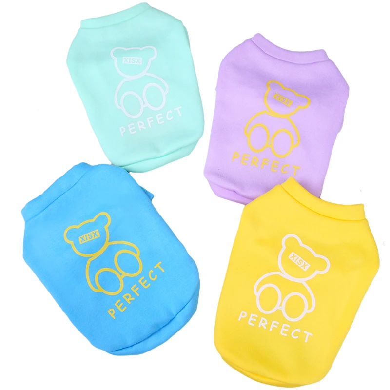 Ropa de cachorro con patrón de oso para perros pequeños, trajes de gatos, chaleco, abrigo de Yorkshire, Chihuahua, Bulldog Francés, disfraces de Pug - imagen 2