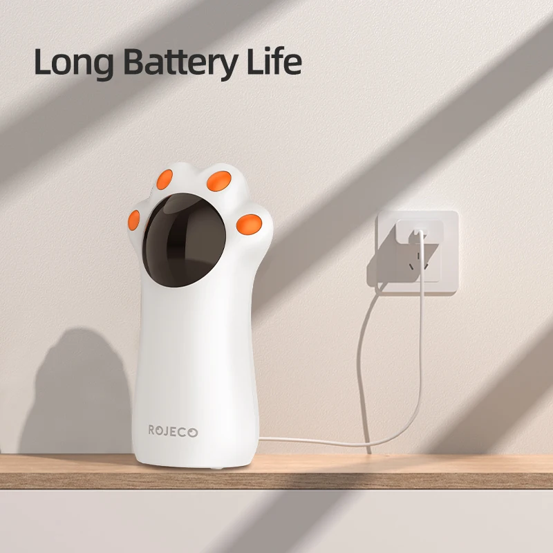 Robeco-garra de gato automática para mascotas, juguete interactivo con láser LED, electrónico, recargable por USB, para interiores - imagen 5