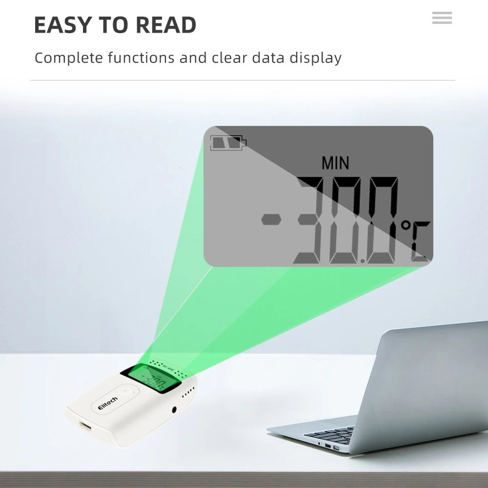 RC-4/RC-4HC Mini registrador de datos de temperatura registrador USB capacidad de 16000 puntos PDF Reporter registrador de temperatura con Sensor NTC - imagen 3