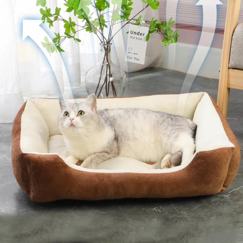 Cama para mascotas con estampado de huesos, sofá lavable para perros y gatos, tamaños pequeños a grandes, Material suave y cómodo, Cama Perro para mascotas, Invierno - imagen 5