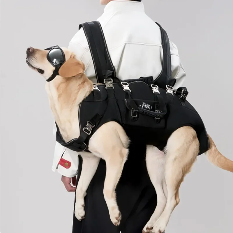 Mochila Oxford para viajes al aire libre para mascotas, bolsas portátiles con gran capacidad de soporte, cómoda transportadora para perros, suministros para mascotas, accesorios - imagen 5