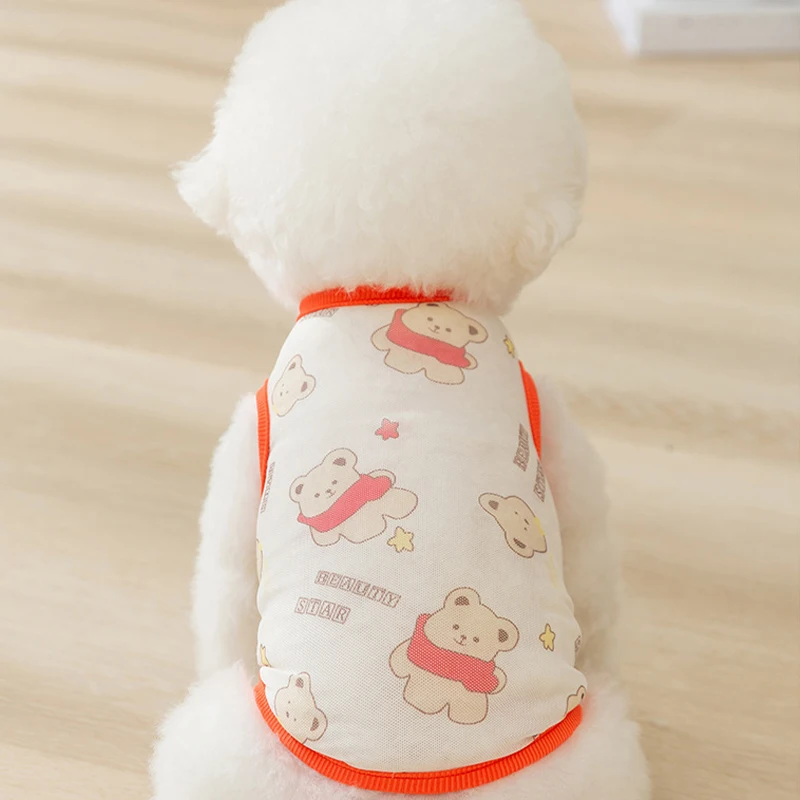 Chaleco refrescante para perros, ropa de verano de malla transpirable para perros grandes, ropa Golden Retriever Labrador, camisa para perros y niñas, chalecos para gatos - imagen 4