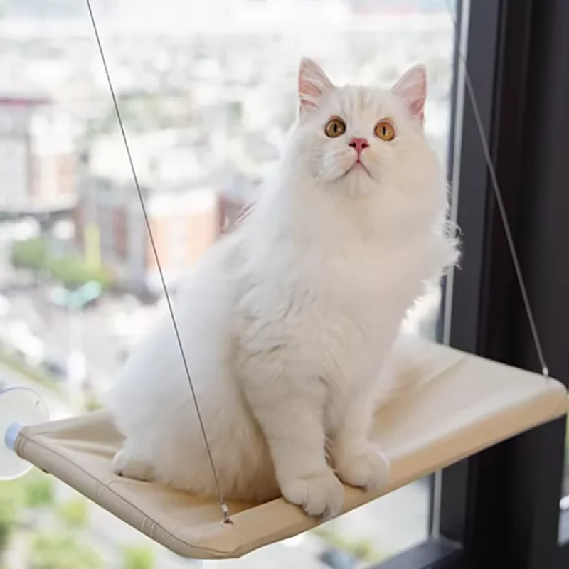 Hamaca para gatos colgante en ventana – Siesta felina y soporte - imagen 2