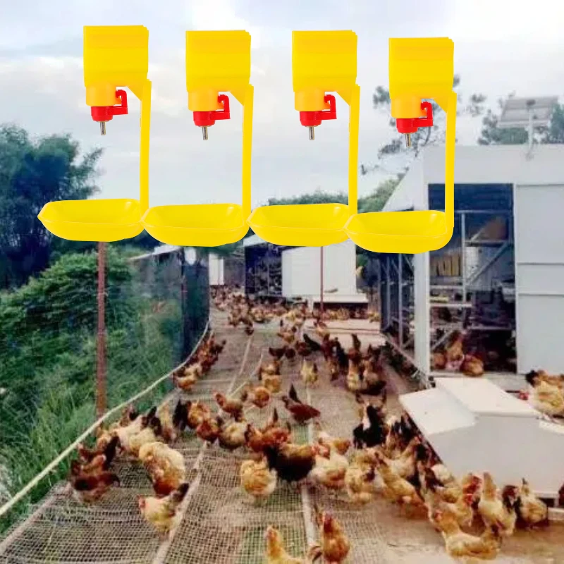 20 Uds. Tazas para beber pollo, cuenco de agua para faisán colgante, bebederos para pezones, equipo para cultivo de pollos, herramientas agrícolas, suministros para aves de corral