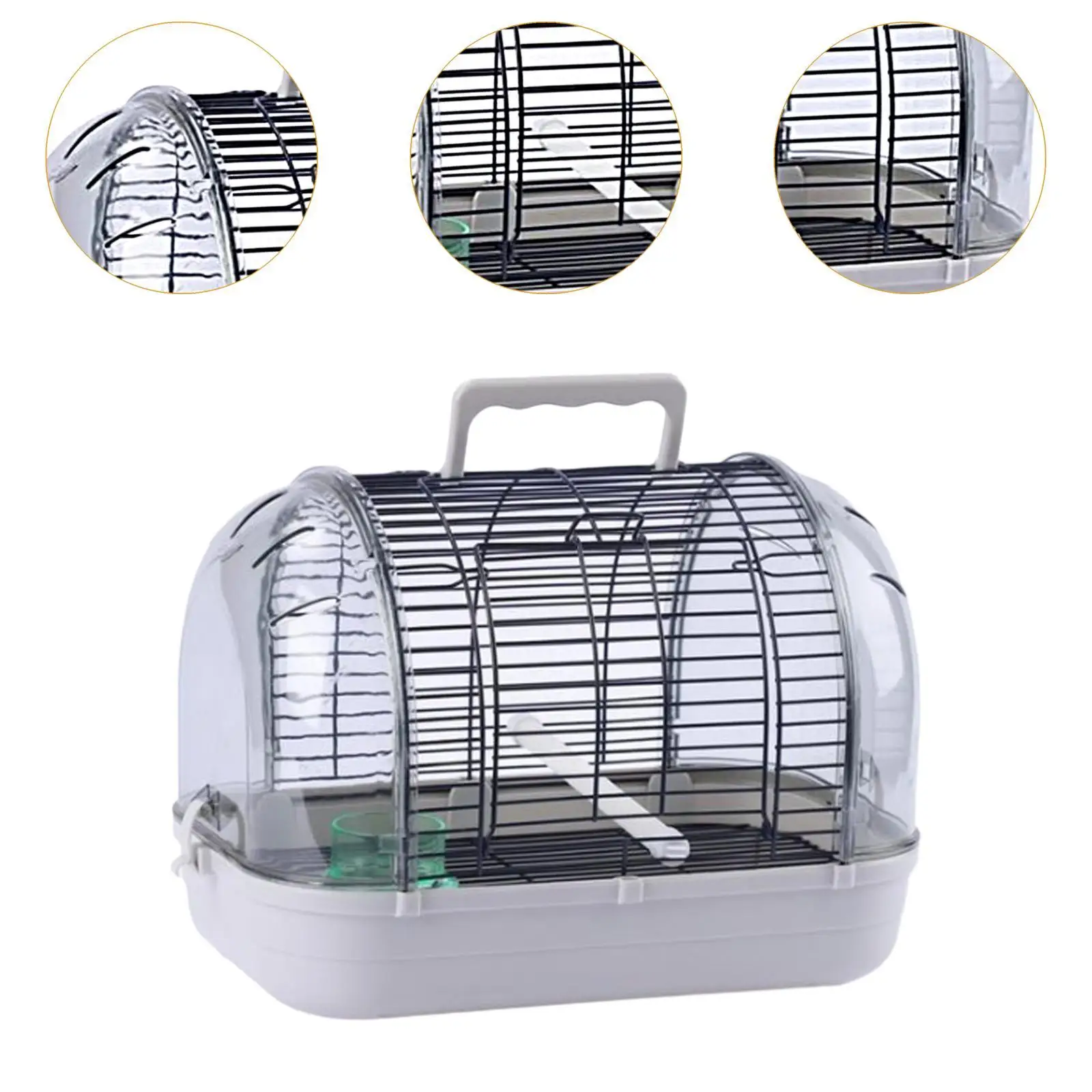 Bird Cage Parrot Travel Cage Portable Easy to Clean Breathable Parakeet Cage Bird Carrier for Cockatiels Parrots Small Birds
