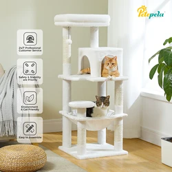 Árbol rascador para gatos con hamaca y plataformas de 5 niveles