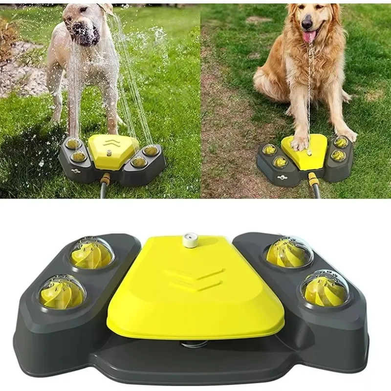 Rociador perro exteriores fuente agua canina fácil activar 2 modos salida agua dispensador manguera perros grandes pequeños