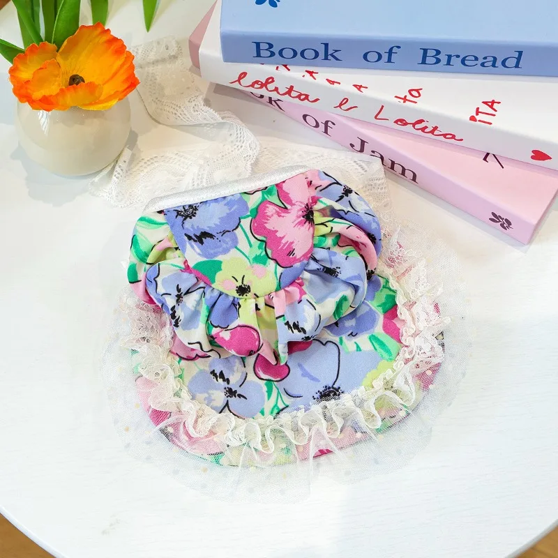 Ropa para mascotas Ins, vestido con tirantes para perros, falda Floral de burbujas, falda con lazo de calabaza, disfraz de fiesta de princesa, regalo de cumpleaños, ropa de lujo para perros - imagen 3