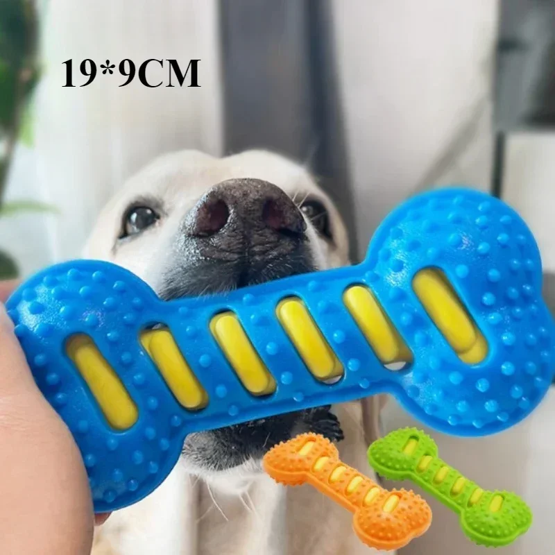 Juguetes de goma para morder perros y cachorros, palo de juguete para masticar dientes, palo de limpieza interactivo Molar para perros, juguete para masticar hueso - imagen 2