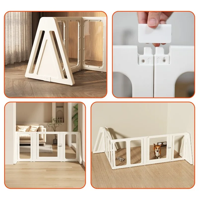 Valla transparente para perros, vallas de barrera para perros y cachorros de interior, barras para perros y gatitos, accesorios para parque infantil, puerta para bebés, gabinete para puerta de mascotas - imagen 4