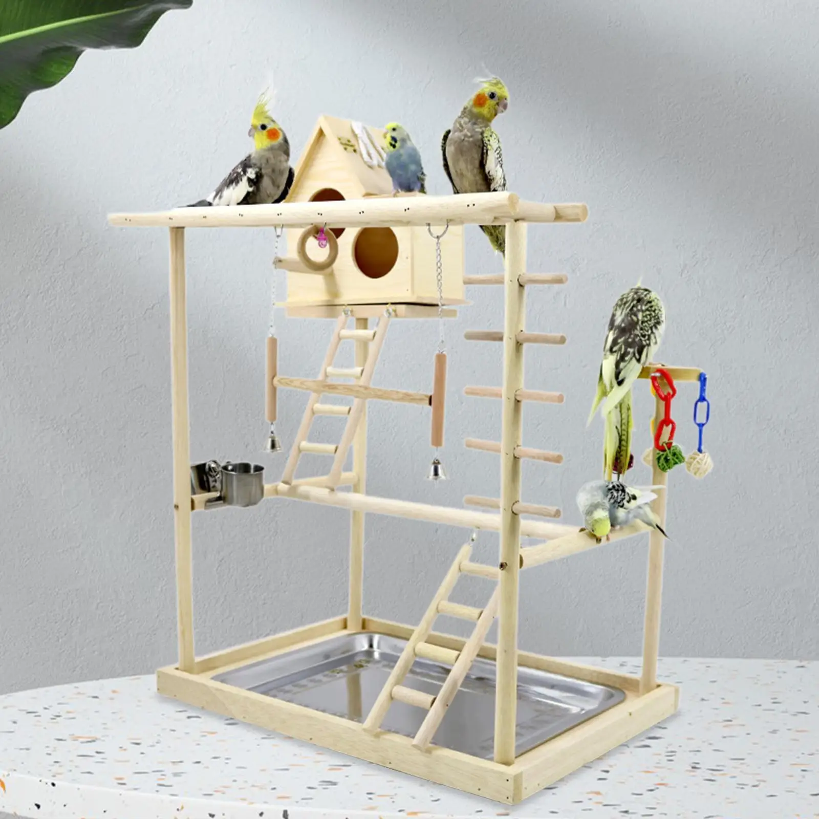 Birds Parrot Playground Wooden Stand for Cockatiels Cockatoos Parakeets Birds Parrot Playground Wooden Stand for Cockatiels Cockatoos Parakeets