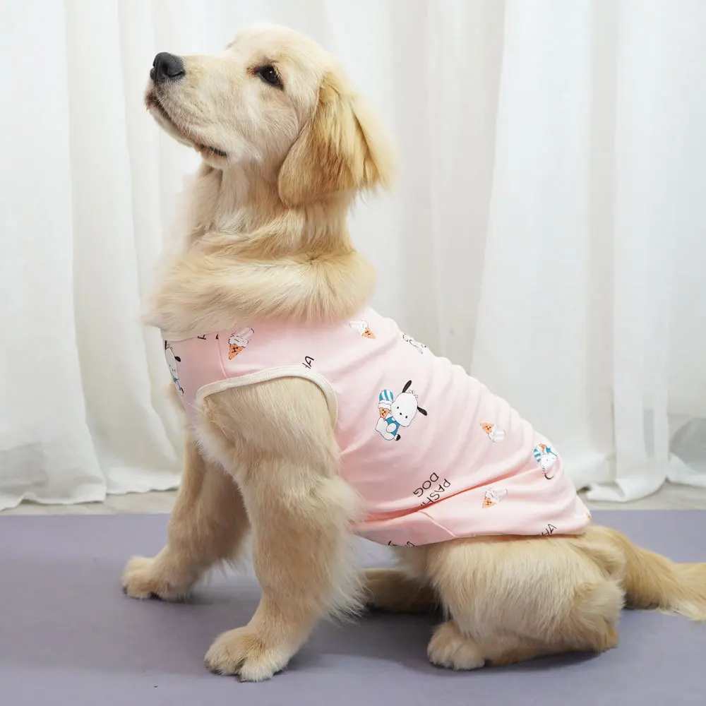Ropa para mascotas, novedad de verano, producto, chaleco bonito de algodón puro para perros, ropa ligera de verano para perros grandes, Golden Retriever - imagen 3