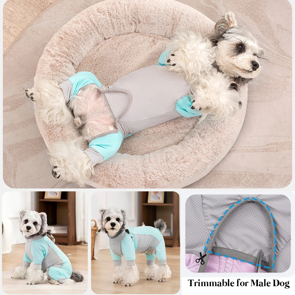 Camisa refrescante de verano para perros, protección UV, ropa refrescante instantánea para perros pequeños, mono transpirable a prueba de polvo y insectos para mascotas - imagen 3