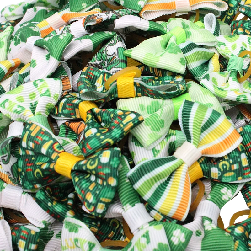 10/20/30 Uds. Lazos para perros, bandas de goma para el pelo, cuidado del Día de San Valentín, accesorios para sombreros para cachorros y mascotas, Schnauzer Yorkshire - imagen 3