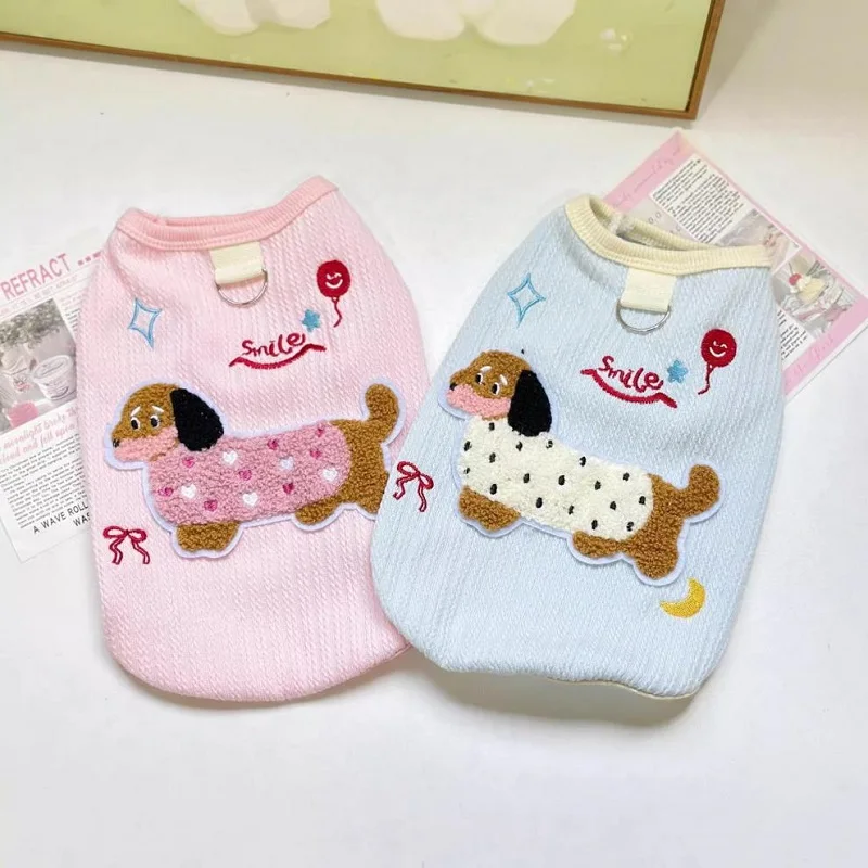 Ropa de verano para mascotas para perros pequeños, chaleco con estampado de dibujos animados para perros, jersey sin mangas para cachorros, chaleco para gatos a la moda, camisa para mascotas, ropa para perros