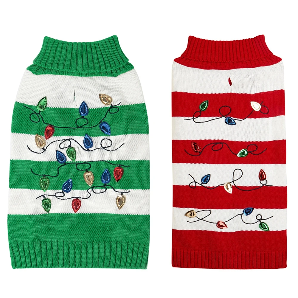 Christmas Winter Pet Cat Dog Clothes Warm Christmas Sweater For Small Yorkie Pet Clothing Coat Knitting Sweater Costume Apparel - imagen 2