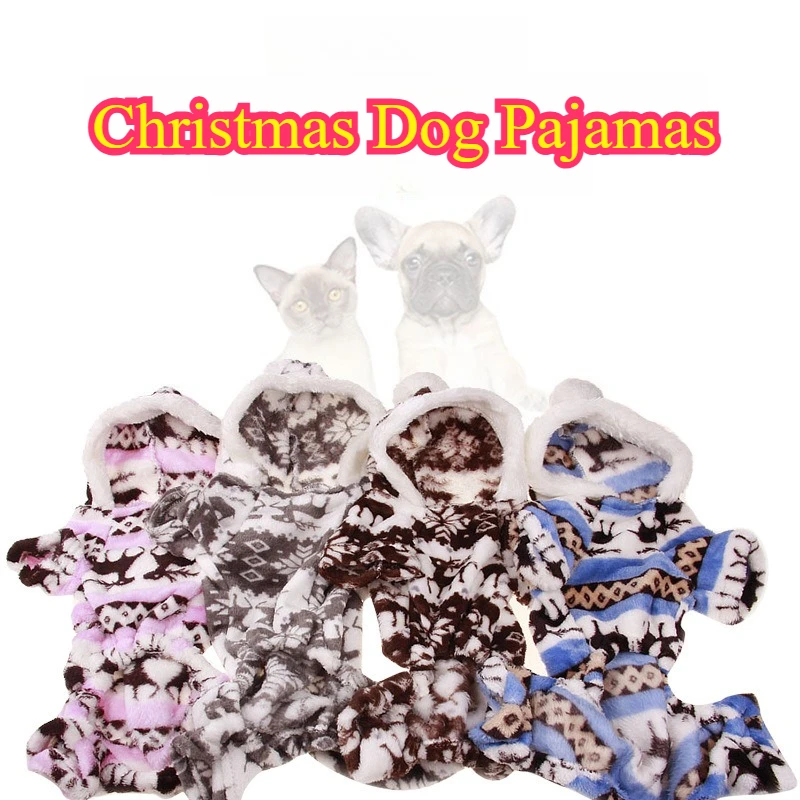 Pijamas navideños con estampado de alces para mascotas, mono cálido para perros y gatos para invierno, monos acogedores con capucha para cachorros, ropa para gatos Sphynx