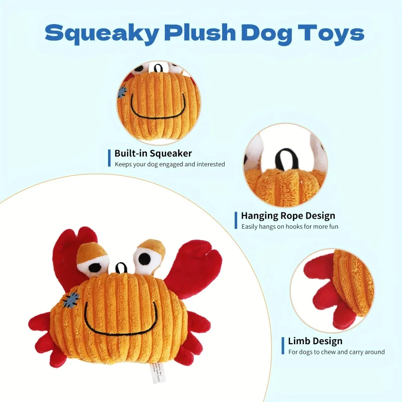 Juguete de peluche para perros - resistente a mordidas y chirriante - imagen 4