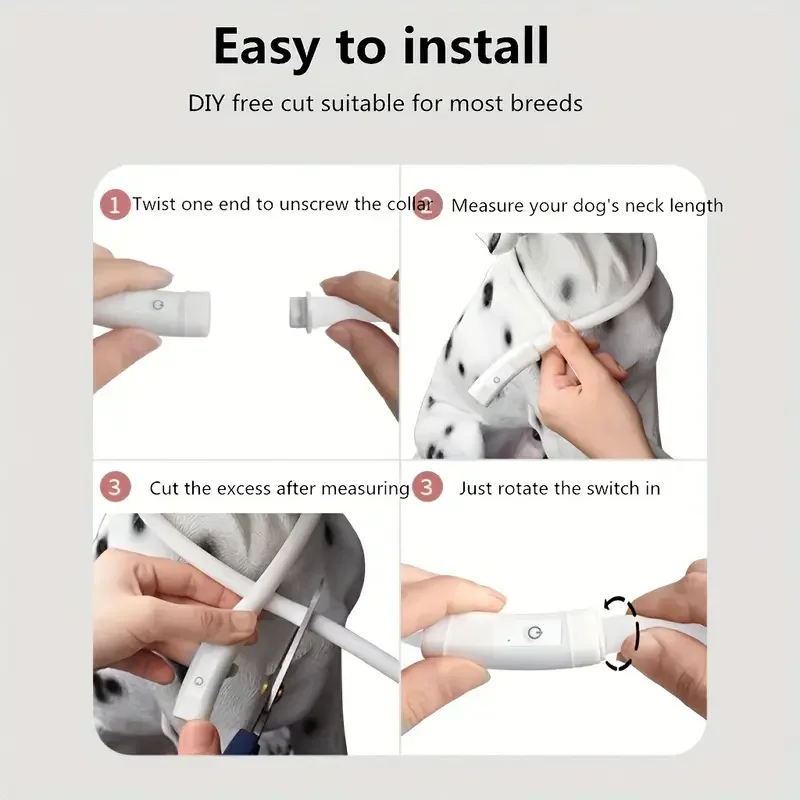 Collar de carga Luminou para perros, 4 modos, Led Usb, collares coloridos de silicona para gatos, brillo nocturno cortable, prevención de pérdida de mascotas, accesorios para perros - imagen 3