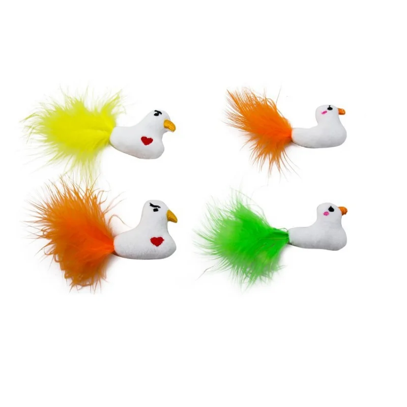 Juguete interactivo de hierba gatera para gato, accesorio para masticar, resistente a mordeduras, pluma de felpa, suministros para mascotas, nuevo - imagen 5