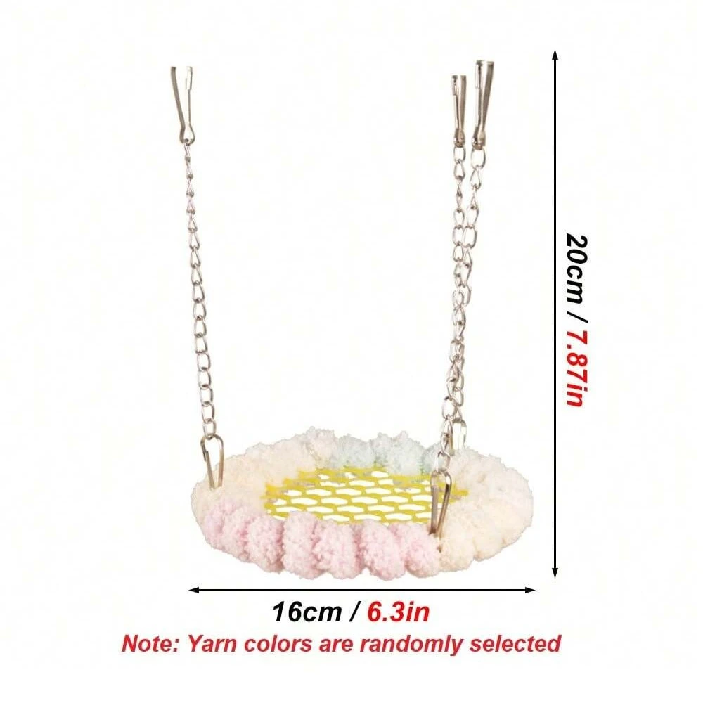 Nido de Pájaro de Color aleatorio para otoño e invierno, loro de peluche, cama colgante redonda para dormir, marco de estación para Animal PEQUEÑO, jaula para loros y pájaros - imagen 3