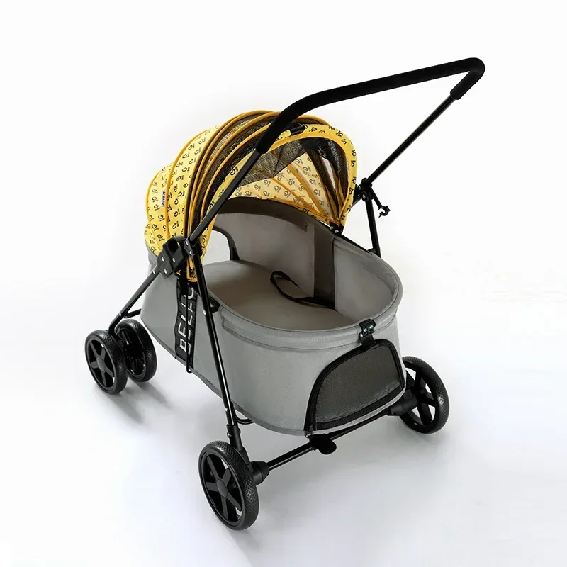 Carrito para mascotas, carrito plegable ligero para perros y gatos, carrito de viaje portátil y plegable, suministros para perros - imagen 2