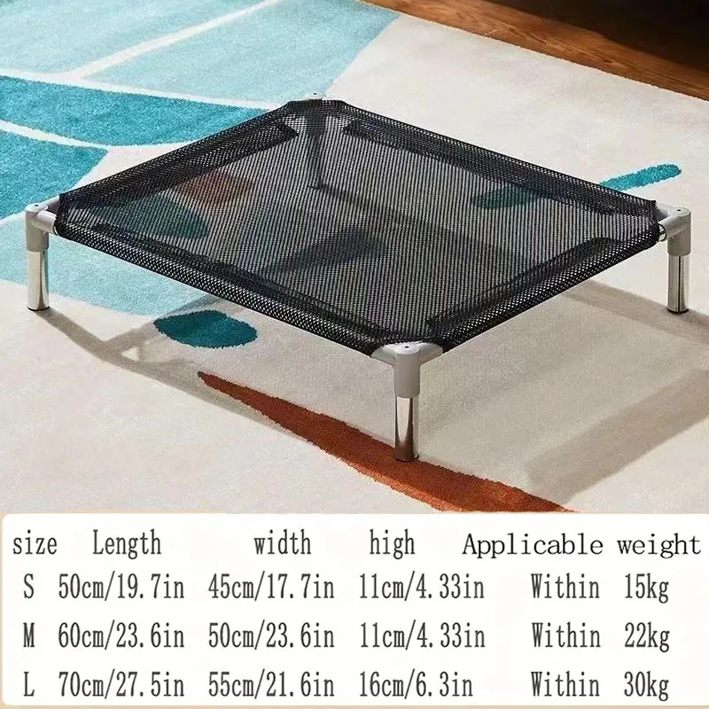 Cama elevada para mascotas, Mini cama plegable para acampar para perros y gatos, casa portátil, extraíble, lavable, perrera para cachorros, hamaca para perros - imagen 4