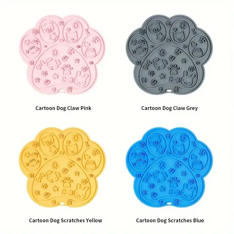 Alfombrilla de silicona para lamer comida lenta para mascotas, cuenco de comida antiasfixia con forma de dibujos animados, esterilla para pérdida de peso para gatos y perros - imagen 5