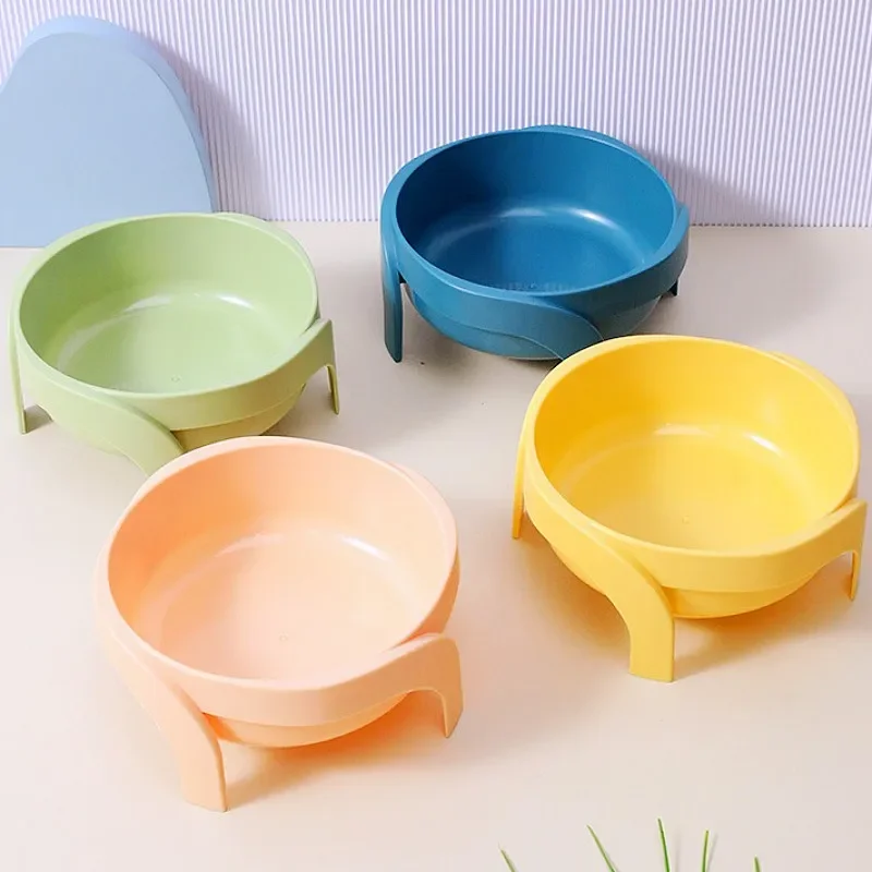 ชามอาหารสุนัขคอ Protector สุนัขชามน้ําพลาสติกแมวชามล้างทําความสะอาดได้สําหรับสุนัขชามให้อาหาร Feeder PET Supplies - imagen 3